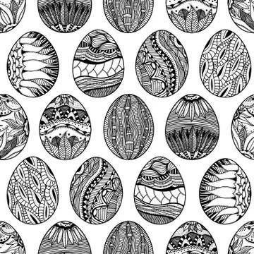 Pattern with Easter eggs Stock Illustration