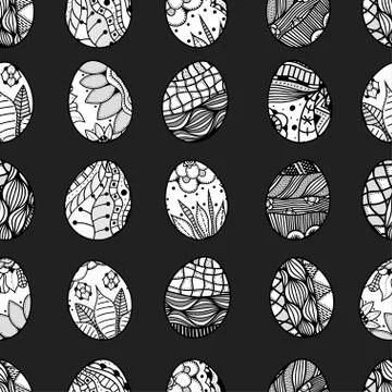 Pattern with Easter eggs Illustrazione stock