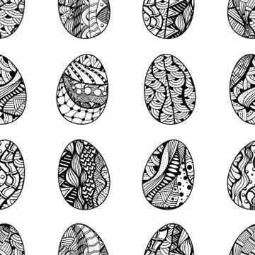 Pattern with Easter eggs Stock Illustration