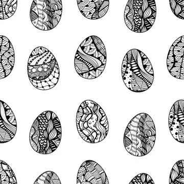 Pattern with Easter eggs Stock Illustration