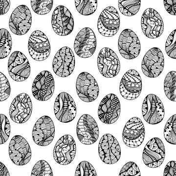 Pattern with Easter eggs Stock Illustration