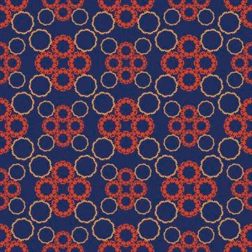 Pattern eastern circles Stock Illustration