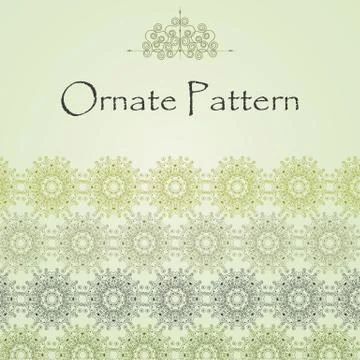 Pattern in Eastern style on scroll work background. Ornate element for design Stock Illustration