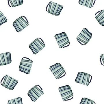 Pattern eco beach bag cartoon vector 库存插图