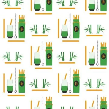 Pattern Eco friendly Zero waste Reusable product 스톡 일러스트