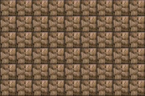 Pattern eco natural cell haystack squared endless image Illustrazione stock