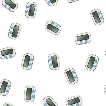 Pattern eco shower timer cartoon vector Stock Illustration