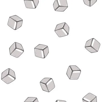 Pattern ecofriendly ice cubes reusable cartoon vector Stock Illustration