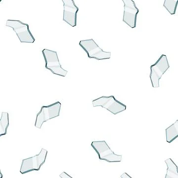 Pattern edge glass broken shard cartoon vector Stock Illustration