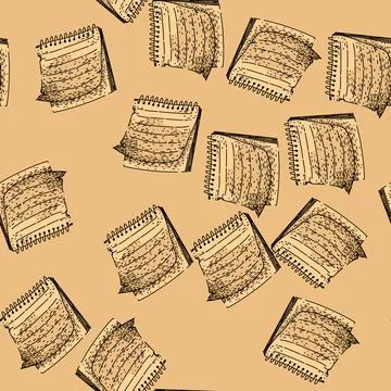 Pattern editor notepad sketch hand drawn Stock Illustration