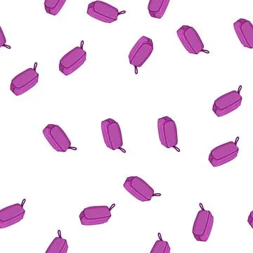 Pattern education pencil case cartoon vector Stock Illustration