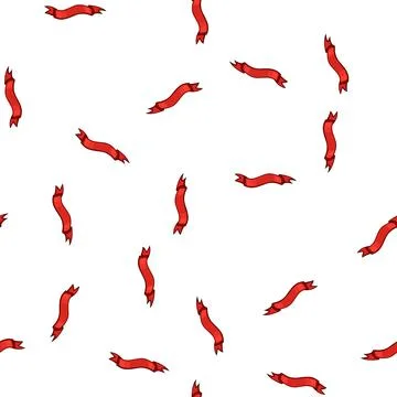Pattern education red ribbon retro cartoon vector Stock Illustration