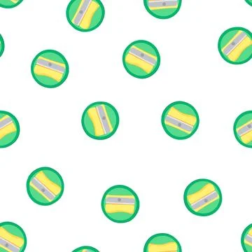 Pattern education sharpener pencil cartoon vector Illustration