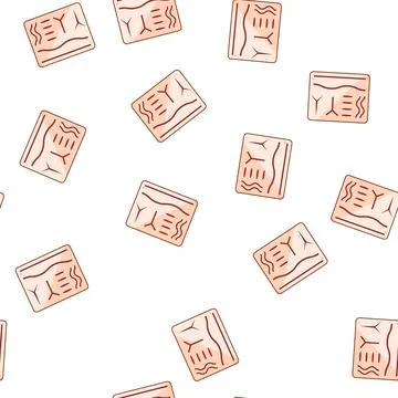 Pattern education suture practice pad cartoon vector Stock Illustration
