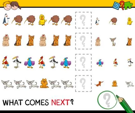 Pattern educational activity Illustrazione stock