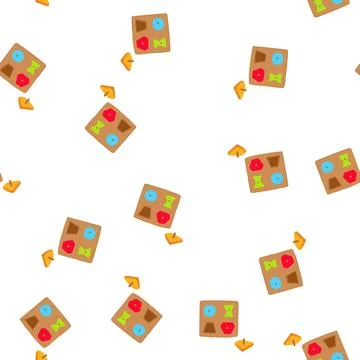Pattern educational shape sorter cartoon vector Stock Illustration