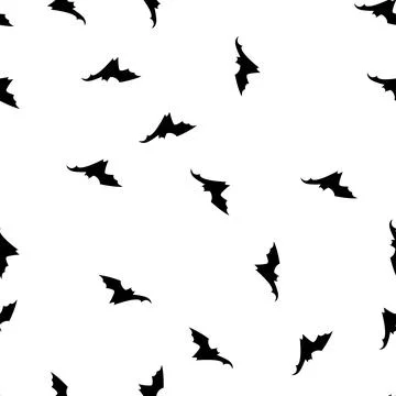 Pattern eerie bat halloween cartoon vector イラスト素材