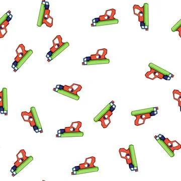 Pattern effect blaster gun cartoon vector Stock Illustration