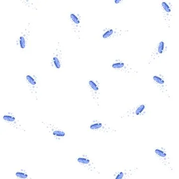 Pattern effervescent tablet dissolving with bubbles in water Stock Illustration
