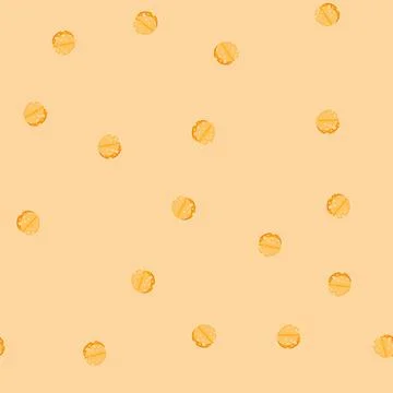 Pattern effervescent tablet, orange and round, dissolving or reacting in liqu Stockillustratie