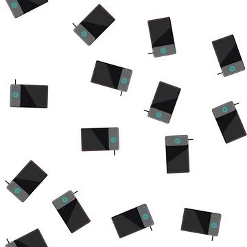 Pattern efficiency charging mouse pad wireless cartoon vector Stock Illustration