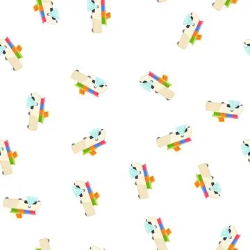Pattern efficiency mini robot sorting trash cartoon vector Stock Illustration
