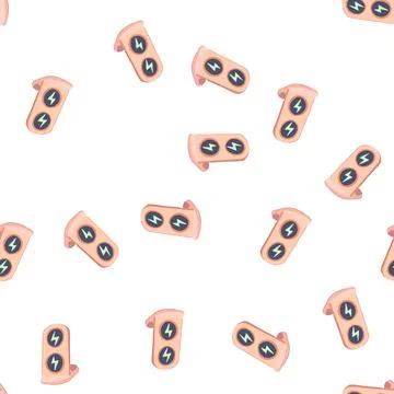 Pattern efficient charging pad wireless cartoon vector Illustrazione stock