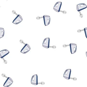 Pattern egg hand mixer cartoon vector Stock Illustration