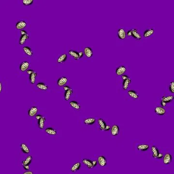 Pattern eggplant cut slice aubergine sketch hand drawn Stock Illustration
