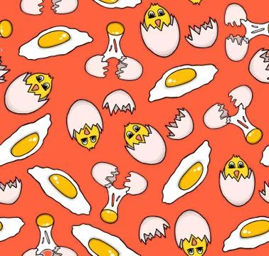 Pattern of eggs Illustrazione stock
