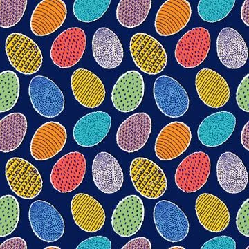Pattern with eggs Stock Illustration