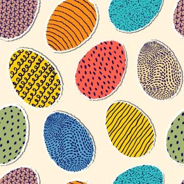 Pattern with eggs Stock Illustration