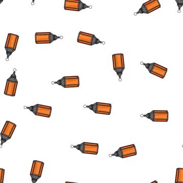 Pattern eid arabic lantern cartoon vector Stockillustratie