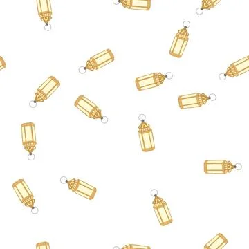 Pattern eid arabic lantern cartoon vector Stockillustratie