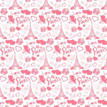 Pattern Eiffel Tower Stock Illustration