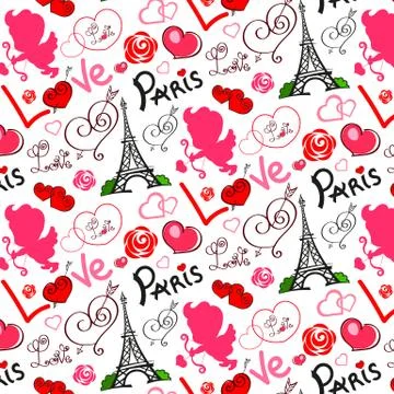 Pattern Eiffel Tower Illustrazione stock