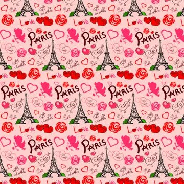 Pattern Eiffel Tower Stock Illustration