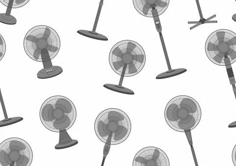 Pattern of Electric black fan Stock Illustration