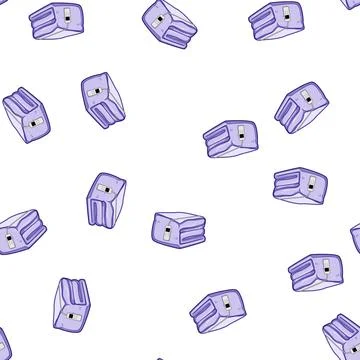 Pattern electric blanket heated cartoon vector Illustration