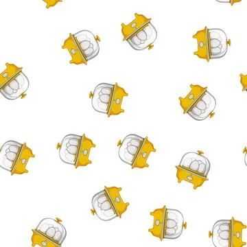 Pattern electric egg cooker cartoon vector イラスト素材