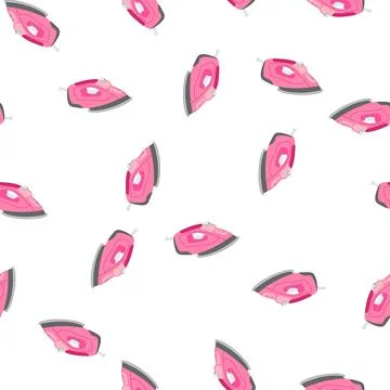 Pattern electric iron laundry cartoon vector Stock Illustration