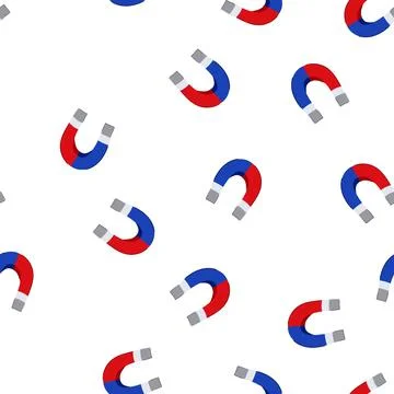 Pattern electric magnet cartoon vector Stock Illustration