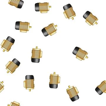Pattern Electric motor converting electrical energy into mechanical power イラスト素材