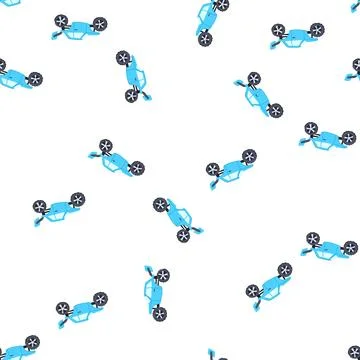 Pattern electric rc car toy cartoon vector Illustrazione stock