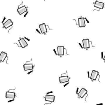 Pattern electric steel drip kettle cartoon vector イラスト素材