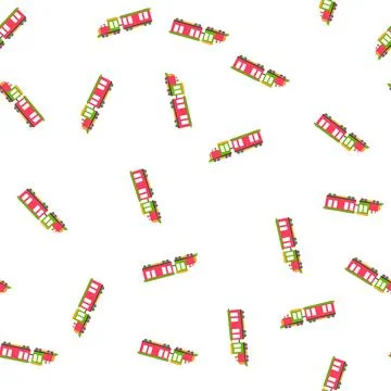 Pattern electric train toy cartoon vector Stock Illustration
