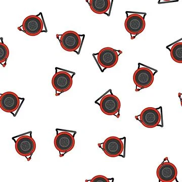 Pattern Electrical extension cord reel offering power supply Stock Illustration