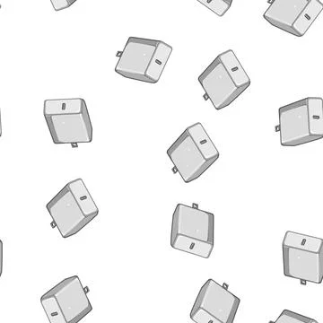 Pattern electrical power adapter cartoon vector 스톡 일러스트