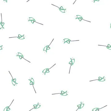 Pattern electricity wind turbine home use cartoon vector Illustrazione stock