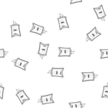 Pattern electrolyte iv fluid bag cartoon vector Stock Illustration